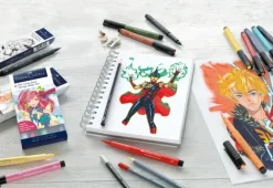Faber-Castell Tuschstifte Pitt Artist Pens, 6er Set Mangaka Hot