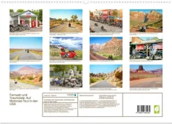 Calvendo Fernweh und Traumziele: Auf Motorrad-Tour in den USA (hochwertiger Premium Wandkalender 2026 DIN A2 quer), Kunstdruck in Hochglanz New