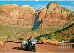 Calvendo Fernweh und Traumziele: Auf Motorrad-Tour in den USA (hochwertiger Premium Wandkalender 2026 DIN A2 quer), Kunstdruck in Hochglanz New