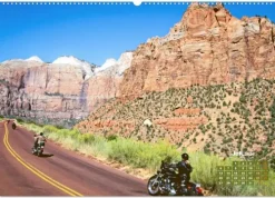 Calvendo Fernweh und Traumziele: Auf Motorrad-Tour in den USA (hochwertiger Premium Wandkalender 2026 DIN A2 quer), Kunstdruck in Hochglanz New