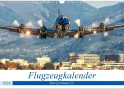 Calvendo Flugzeugkalender (Wandkalender 2026 DIN A3 quer), Monatskalender Discount