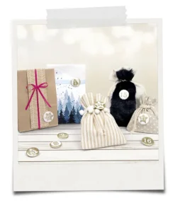 Adventskalender Buttons PERLMUTT 24er Set-Folia Best