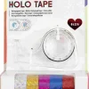 Folia Holo Tape BASIC, 12mmx2m, 6 Rollen, farbig sortiert New