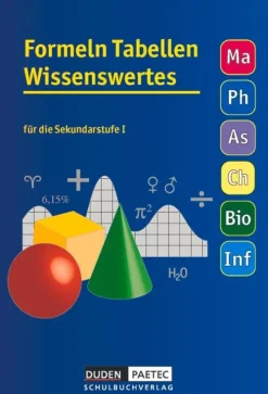 Duden Schulbuch Formeln, Tabellen, Wissenswertes für die Sekundarstufe I. RSR New