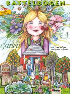 Atelier Color Garten basteln Kinder 6+ Bastelbogen Ausschneidebogen Hot