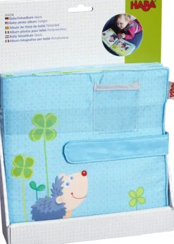 Haba 305258 - Baby Fotoalbum Glück, Stoff-Bilderbuch mit Fotos Clearance