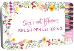 frechverlag GmbH Handlettering Designdose Brush Pens Sag's mit Blumen New