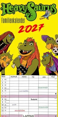 Lappan Verlag HeavySaurus Familienkalender 2027 Clearance