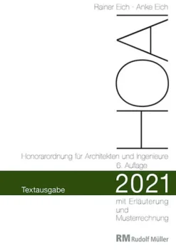 Müller Rudolf HOAI 2021 - Textausgabe Honorarordnung für Architekten und Ingenieure Sale