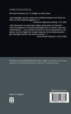 VS Verlag für Sozialw. Homo Sociologicus Sale