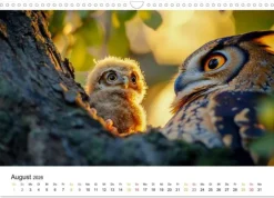 Calvendo Im Reich der Eulen (Wandkalender 2026 DIN A3 quer), Monatskalender