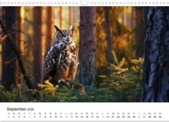 Calvendo Im Reich der Eulen (Wandkalender 2026 DIN A3 quer), Monatskalender