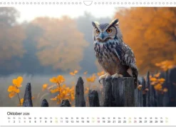 Calvendo Im Reich der Eulen (Wandkalender 2026 DIN A3 quer), Monatskalender