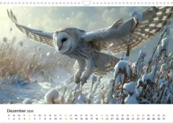 Calvendo Im Reich der Eulen (Wandkalender 2026 DIN A3 quer), Monatskalender