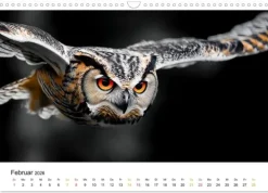Calvendo Im Reich der Eulen (Wandkalender 2026 DIN A3 quer), Monatskalender