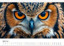 Calvendo Im Reich der Eulen (Wandkalender 2026 DIN A3 quer), Monatskalender