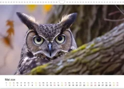 Calvendo Im Reich der Eulen (Wandkalender 2026 DIN A3 quer), Monatskalender
