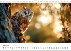 Calvendo Im Reich der Eulen (Wandkalender 2026 DIN A3 quer), Monatskalender