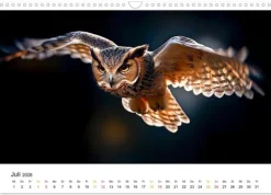 Calvendo Im Reich der Eulen (Wandkalender 2026 DIN A3 quer), Monatskalender
