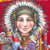 Atelier Color Indianer basteln Bastelbogen Ausschneidebogen mit Papierfiguren Sale