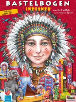 Atelier Color Indianer basteln Bastelbogen Ausschneidebogen mit Papierfiguren Sale