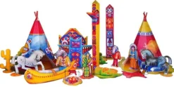 Atelier Color Indianer basteln Bastelbogen Ausschneidebogen mit Papierfiguren Sale