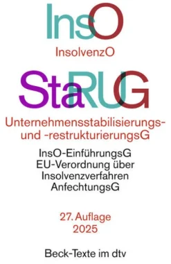 dtv Verlagsgesellschaft Insolvenzordnung / Unternehmensstabilisierungs- und -restrukturierungsgesetz. InsO / StaRUG Sale