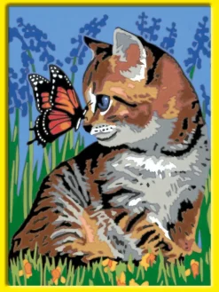 Katze mit Schmetterling. Malen nach Zahlen Serie D-Ravensburger Spieleverlag Sale