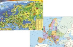 Kindereuropakarte physisch / politisch - DUO-Schreibunterlage DIN A3-Stiefel Eurocart GmbH New