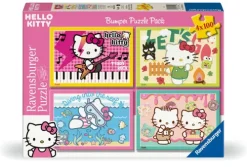 Kinderpuzzle 4x100 Teile - Los geht's, Hello Kitty!-Ravensburger Spieleverlag Best