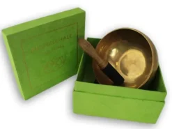 Klangschalen-Center Klangschale in grüner Geschenkbox M mit Lotus-Box und Zubehör Outlet