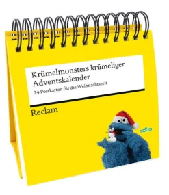 Krümelmonsters krümeliger Adventskalender. 24 Postkarten für die Weihnachtszeit (Advents-Postkartenaufsteller)-Reclam Philipp Jun. Sale