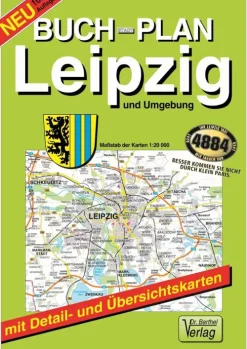 Barthel Dr. Leipzig und Umgebung 1 : 20 000. Buchstadtplan New