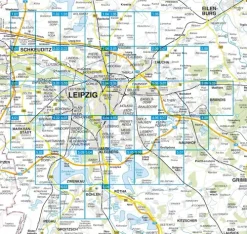 Barthel Dr. Leipzig und Umgebung 1 : 20 000. Buchstadtplan New