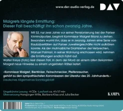 Der Audio Verlag, DAV Maigret lässt sich Zeit, 4 Audio-CD Outlet