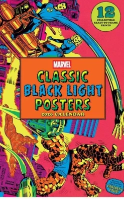 Simon + Schuster LLC Marvel Classic Black Light 2026 Poster Calendar with 12 Frameable Prints Outlet