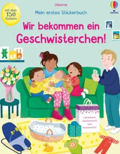Mein erstes Stickerbuch: Wir bekommen ein Geschwisterchen!-Usborne Verlag Hot