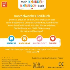 Mein Knuddel-Knautsch-Buch: flip&pop. Meine Welt (mit Pop-it Beißleiste); weiches Stoffbuch, waschbares Badebuch, Babyspielzug ab 0 Monate, Sensorik Spielzeug aus Silikon-Ravensburger Verlag Best
