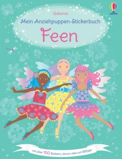 Meine glitzernden Anziehpuppen-Stickerbücher mini: Im Ballett, Feen, Freundinnen und Prinzessinnen-Usborne Verlag Outlet