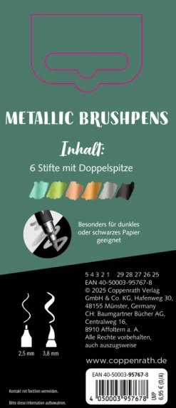 Coppenrath Metallic Brushpens (Grün) Clearance