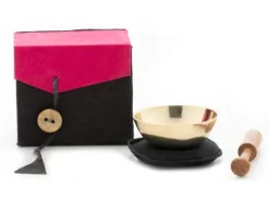 Klangschalen-Center Mini-Klangschale in Box (schwarz / pink) Best