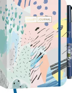 Pocket Bullet Journal "Abstract Art" mit Original Tombow Brush Pen Fudenosuke in schwarz-Edition Michael Fischer Discount