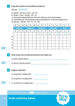 Klett Lerntraining PONS Der große Testblock Mathematik 5./6. Klasse New