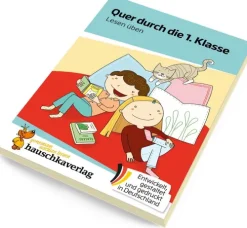 Hauschka Verlag GmbH Quer durch die 1. Klasse, Lesen üben - A5-Übungsblock Hot