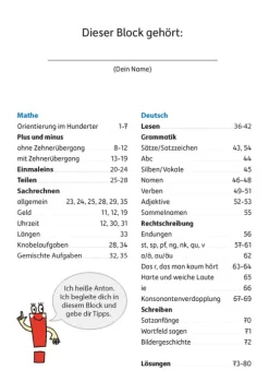 Quer durch die 2. Klasse, Mathe und Deutsch - Übungsblock-Hauschka Verlag GmbH New