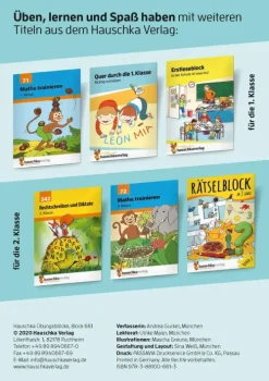 Quer durch die 1. Klasse, Mathe und Deutsch - Übungsblock-Hauschka Verlag GmbH Outlet