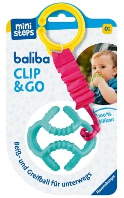 Ravensburger 4583 baliba Clip & Go - Flexibler Ball mit Befestigung für Greif- und Beißspaß unterwegs - Baby Spielzeug ab 0 Monaten - türkis-Ravensburger Spieleverlag Clearance