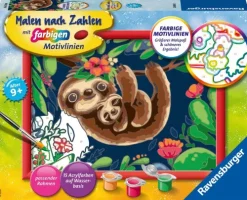 Ravensburger Spieleverlag Ravensburger Malen nach Zahlen 28698 - Niedliche Faultiere - Kinder ab 9 Jahren Clearance