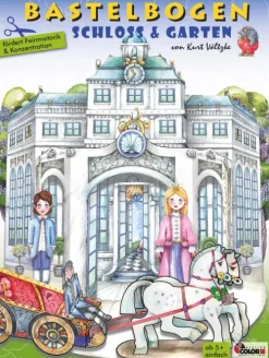 Atelier Color Schloss aus Papier basteln Bastelbogen Ausschneidebogen Online