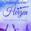 Zeilenfluss Schneeflockenherzen über Sankt Peter-Ording Discount